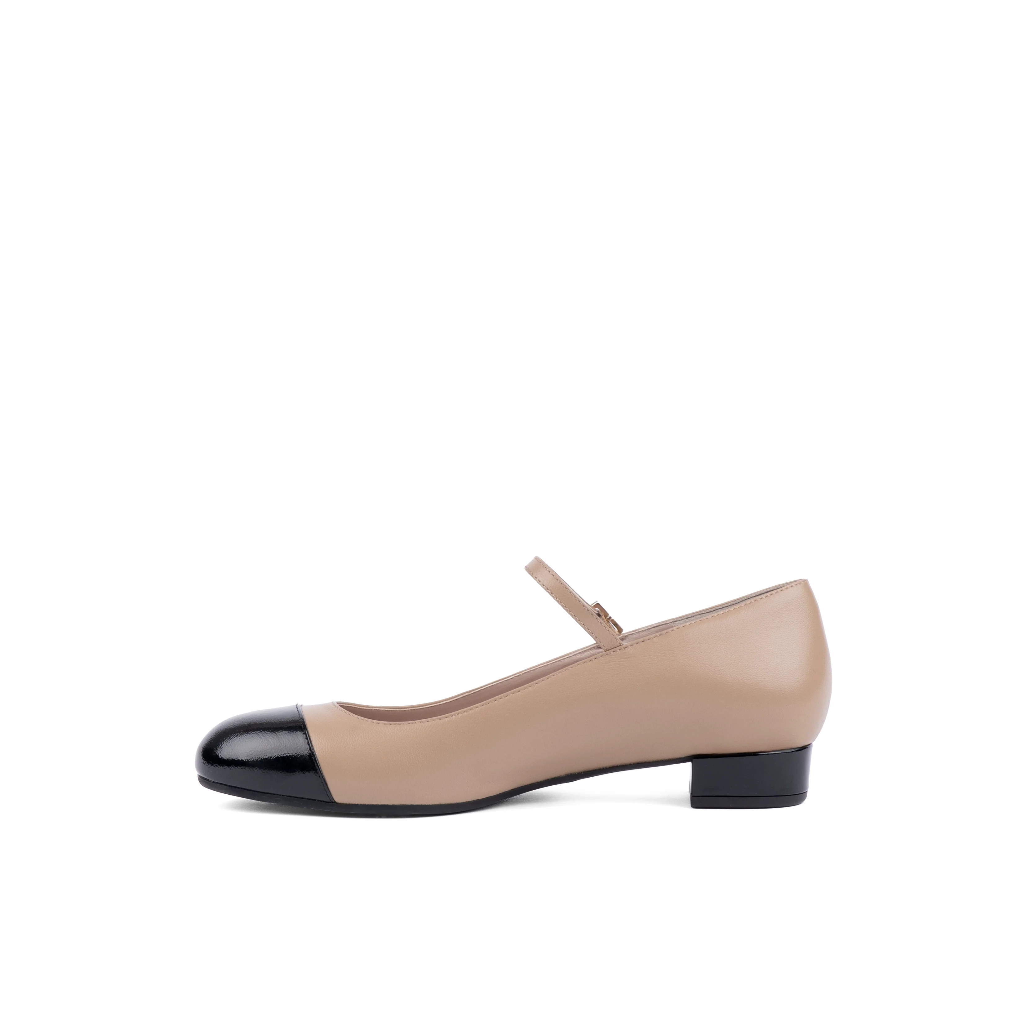 Elisa Ballerina Beige Black - Image 5
