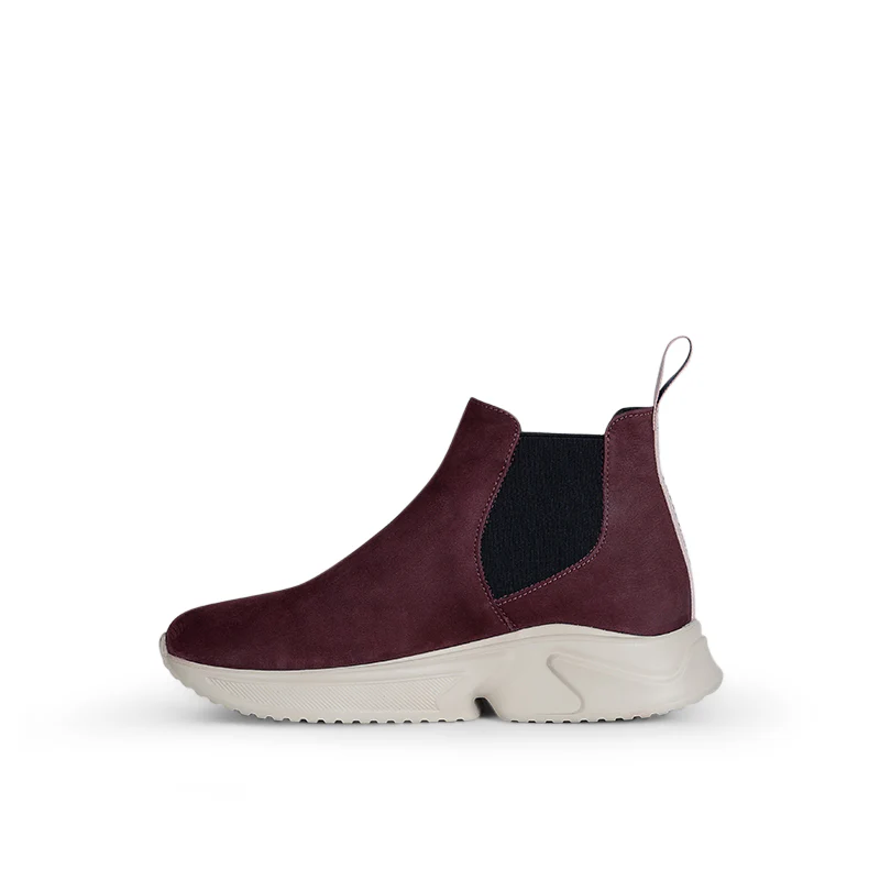 Zarah Sneaker Boot Burgundy Ivory - Image 3